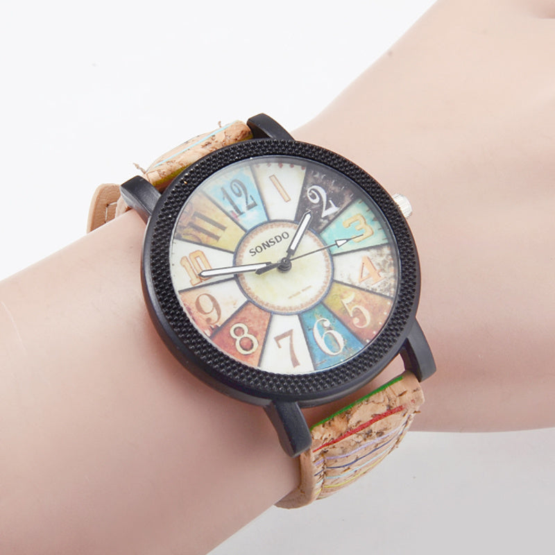 TimelessCharm™ Vintage Leather Women’s Quartz Wrist Watch - Luxurieglam