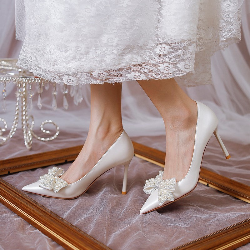 Women's Stiletto Bridal Heel - Luxurieglam