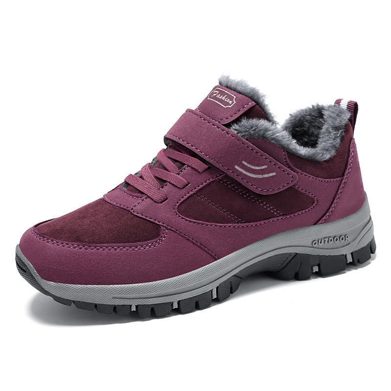 Winter Warm Walking Shoes – Cotton Boots with Velcro Closure for Men & Women - Luxurieglam