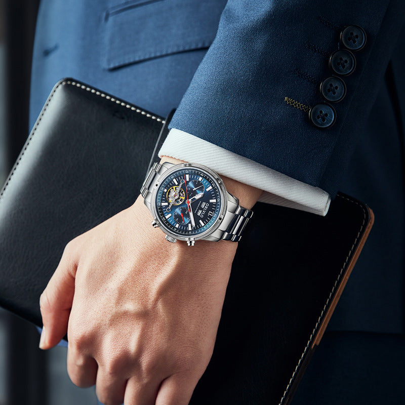 AetherCore™ Skeleton Chronograph for Men - Luxurieglam