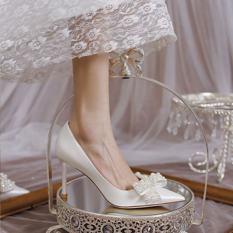 Women's Stiletto Bridal Heel - Luxurieglam