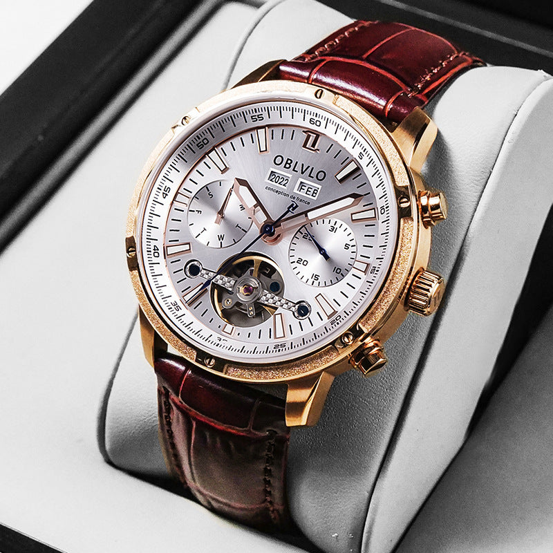 AetherCore™ Skeleton Chronograph for Men - Luxurieglam