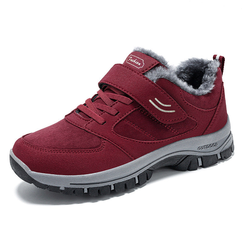 Winter Warm Walking Shoes – Cotton Boots with Velcro Closure for Men & Women - Luxurieglam