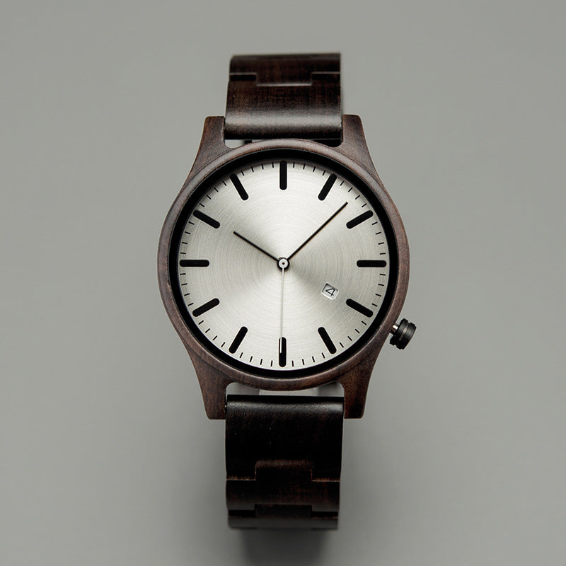 Wood Quartz Pointer Watch Men - Luxurieglam