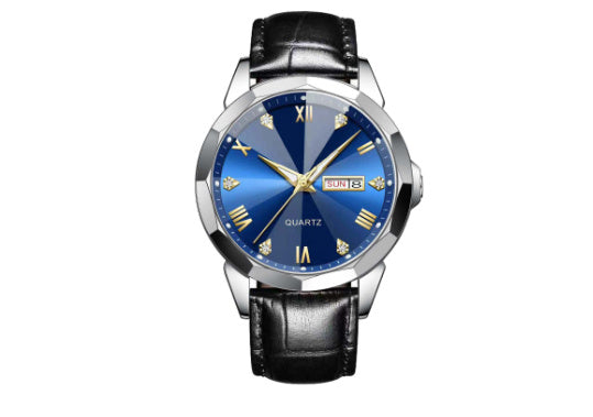 Business Men's Watch Double Calendar High-grade Quartz - Luxurieglam