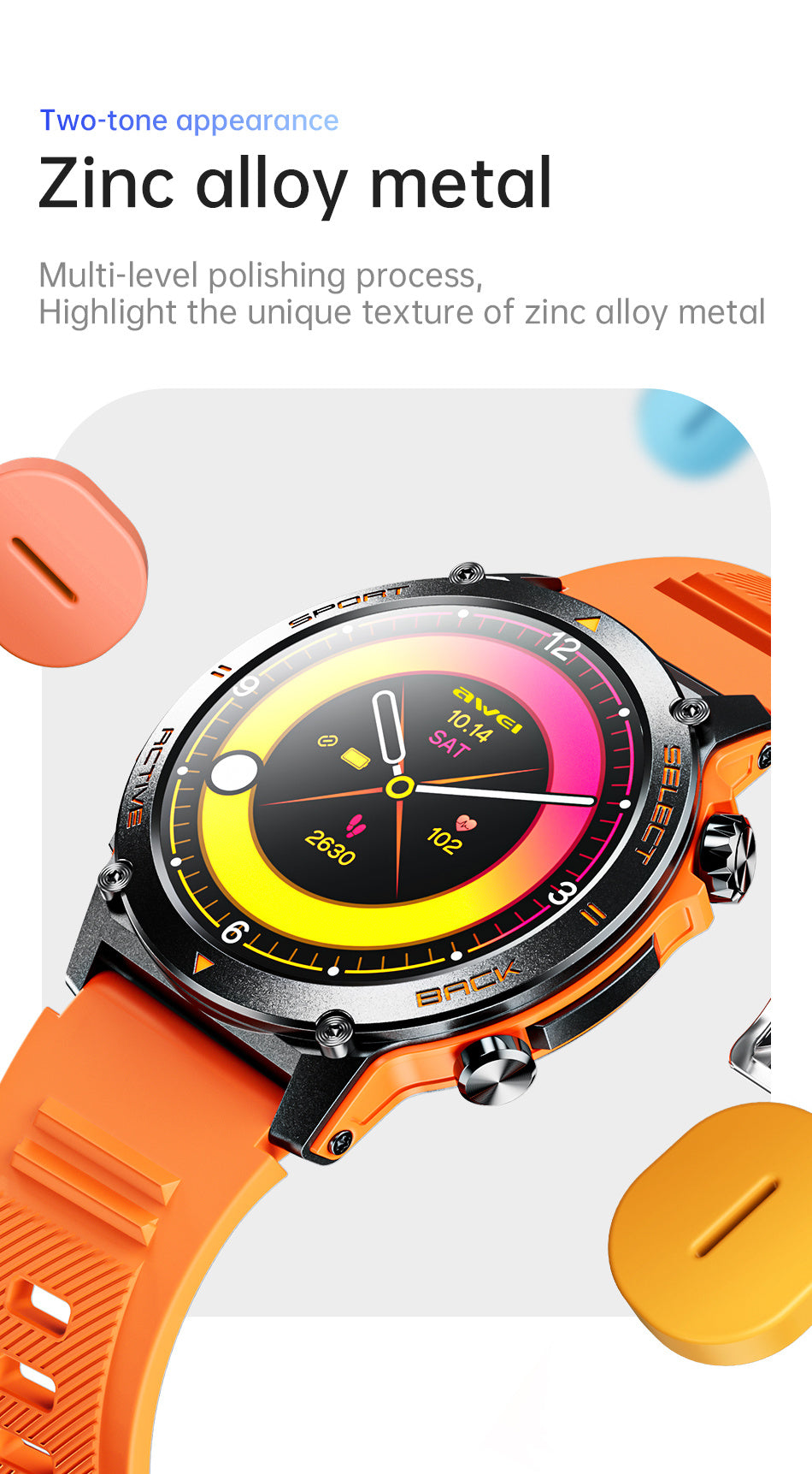 AWEI AMOLED Smartwatch H52 - Luxurieglam