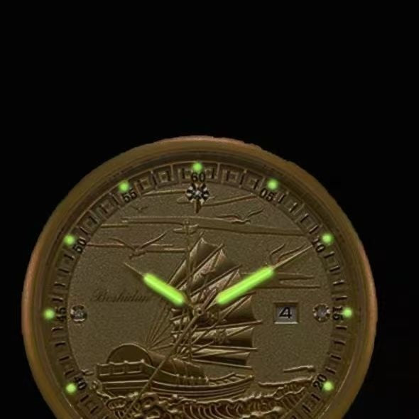 Smooth Sailing Calendar Night Light Waterproof Men's Watch - Luxurieglam