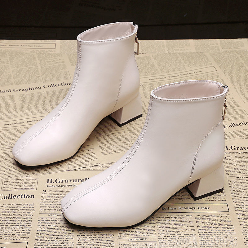 Female Square Toe Suede Boots - Luxurieglam