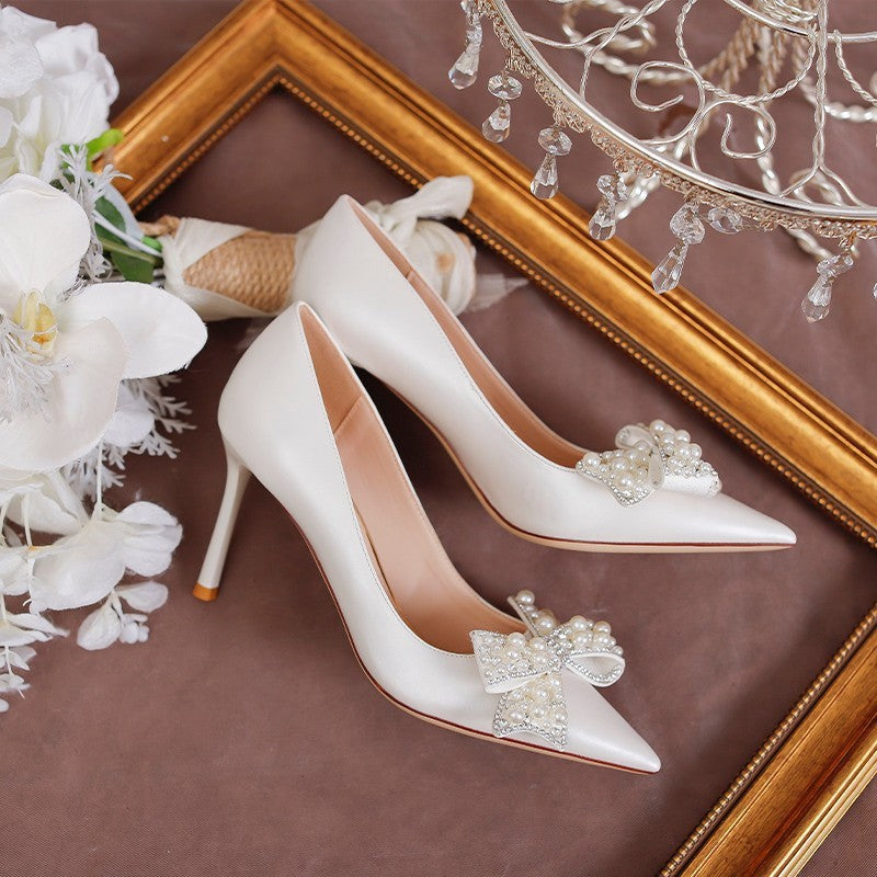 Women's Stiletto Bridal Heel - Luxurieglam
