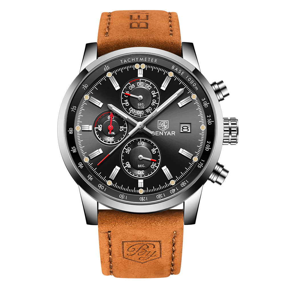 Regalia™ Men’s Luxury Quartz Leather Watch - Luxurieglam
