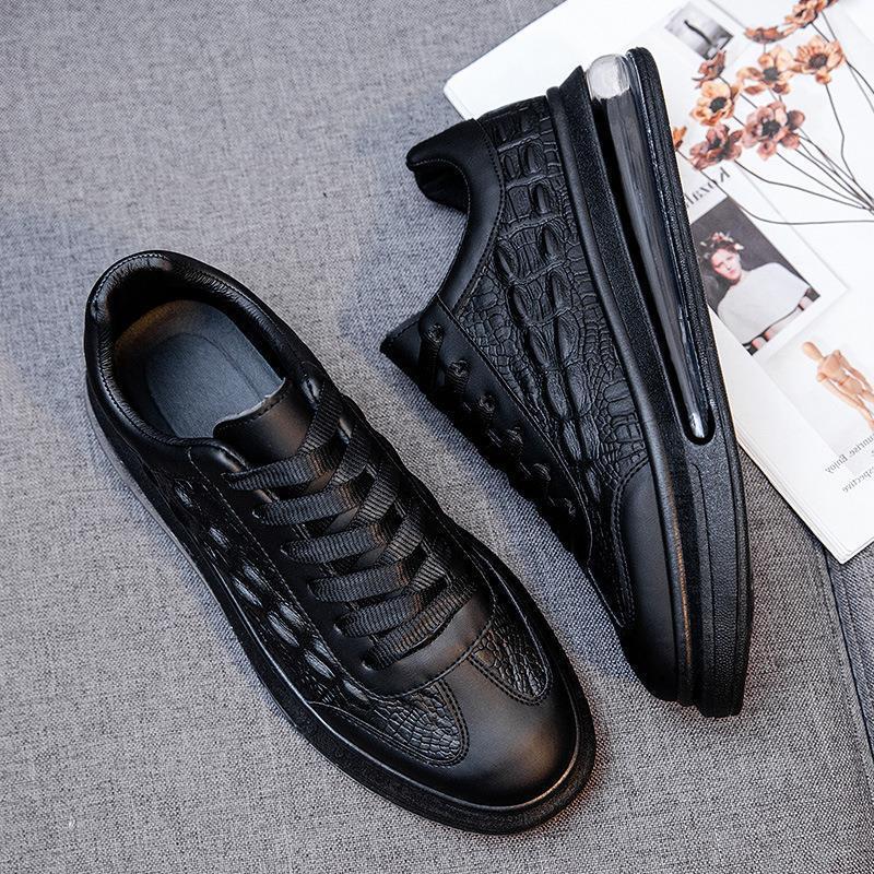 Trendy Leather Men's Fashion Sneakers - Luxurieglam