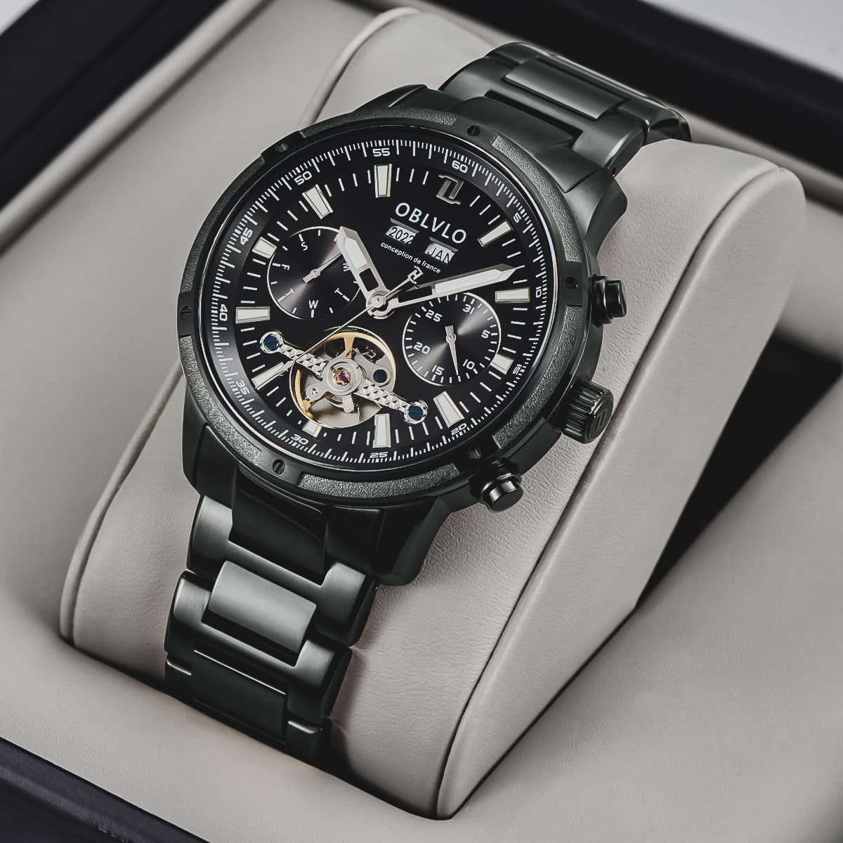 AetherCore™ Skeleton Chronograph for Men - Luxurieglam