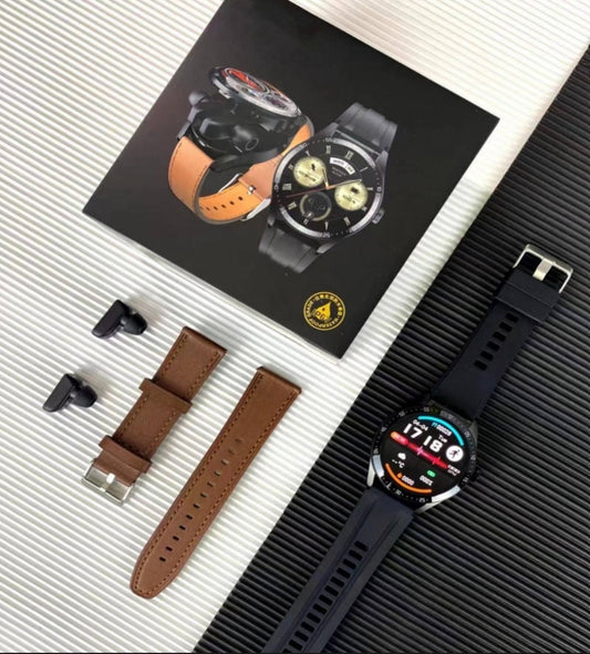 2 In 1 HI-FI Wireless Earphones Men Smart Watch - Luxurieglam