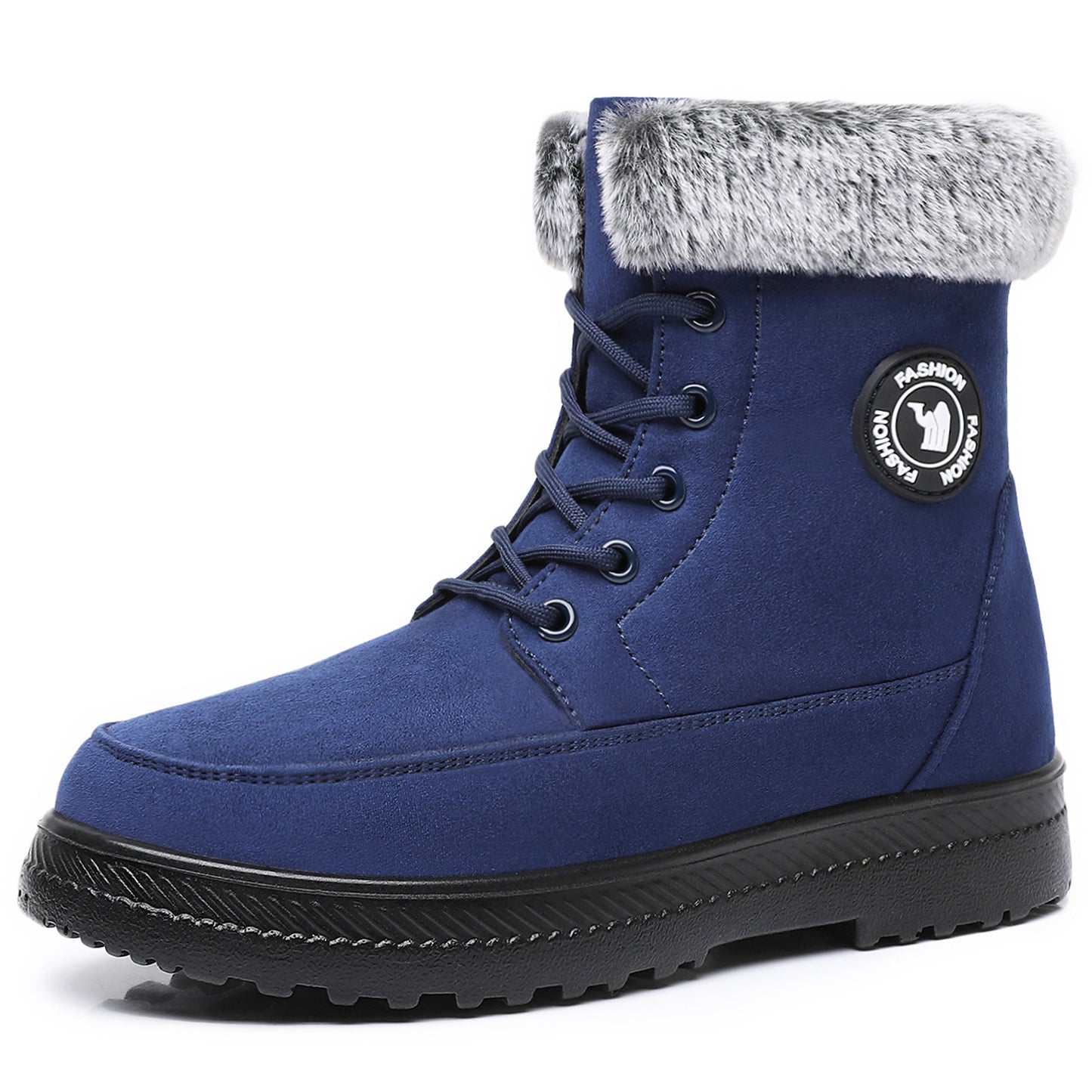 Women’s Cotton Lace-Up Boots – Soft Bottom, Warm & Comfortable Flat Shoes - Luxurieglam