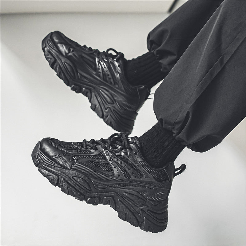 Men's Casual Shoes Hong Kong Style Shoes Breathable Increased - Luxurieglam