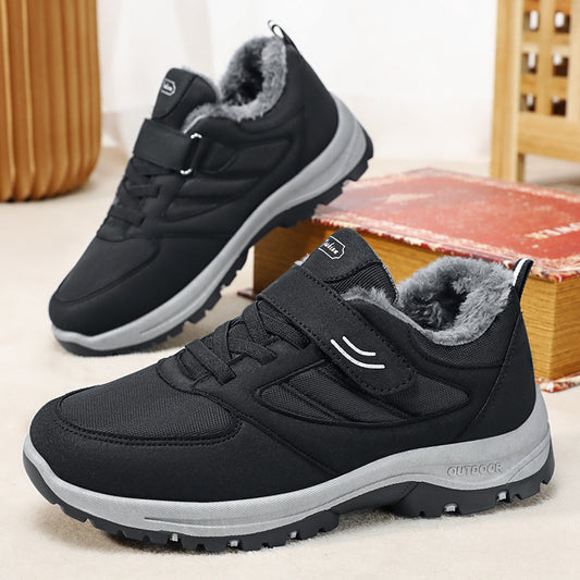 Winter Warm Walking Shoes – Cotton Boots with Velcro Closure for Men & Women - Luxurieglam