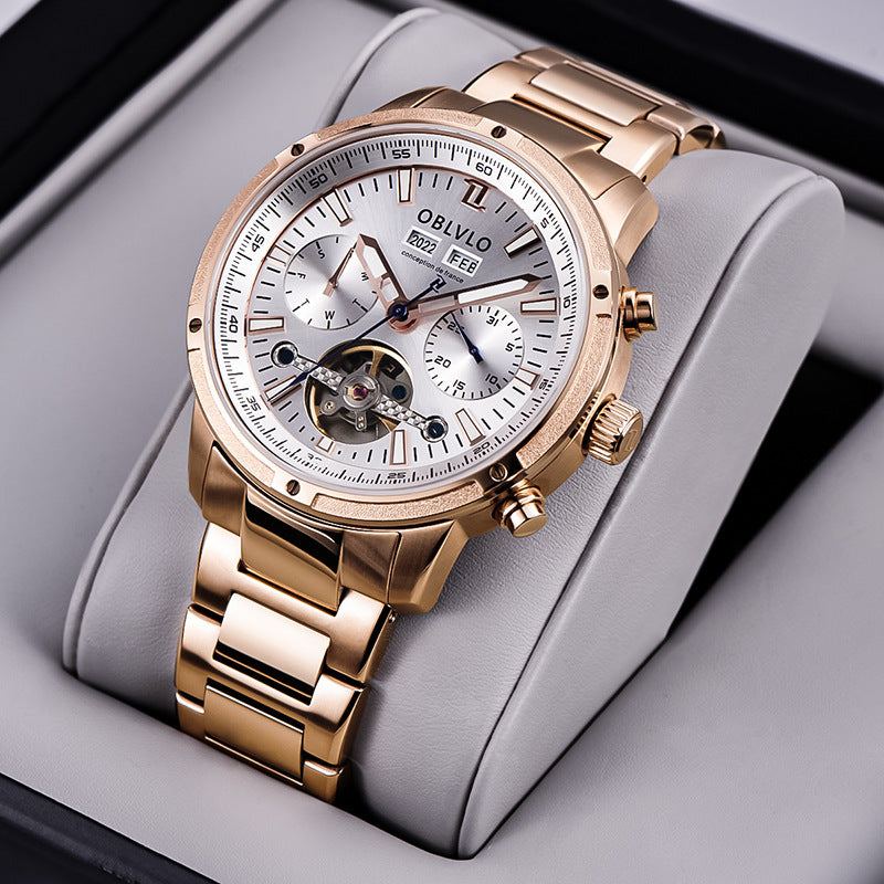 AetherCore™ Skeleton Chronograph for Men - Luxurieglam
