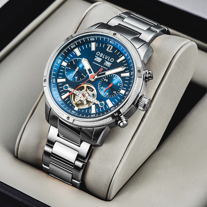 AetherCore™ Skeleton Chronograph for Men - Luxurieglam