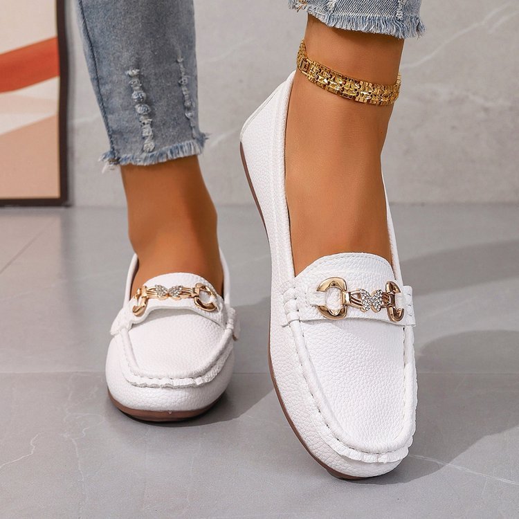 New Spring And Autumn Flat Bottom Slip-on Versatile Soft Bottom Comfortable Shallow Mouth Pumps - Luxurieglam