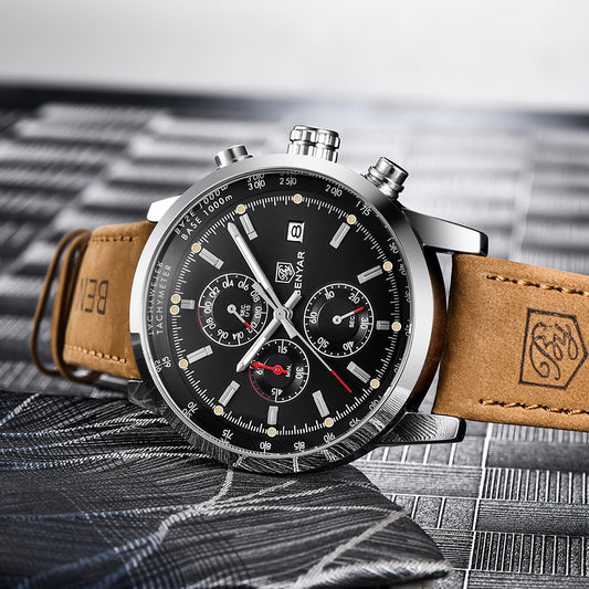 Regalia™ Men’s Luxury Quartz Leather Watch - Luxurieglam