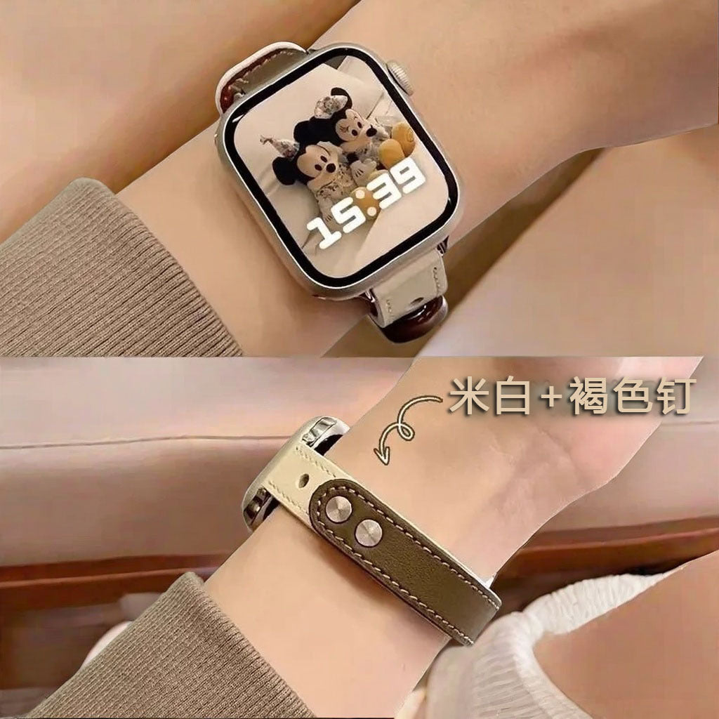 Suitable For Watch Double Nail Thin Strap - Luxurieglam