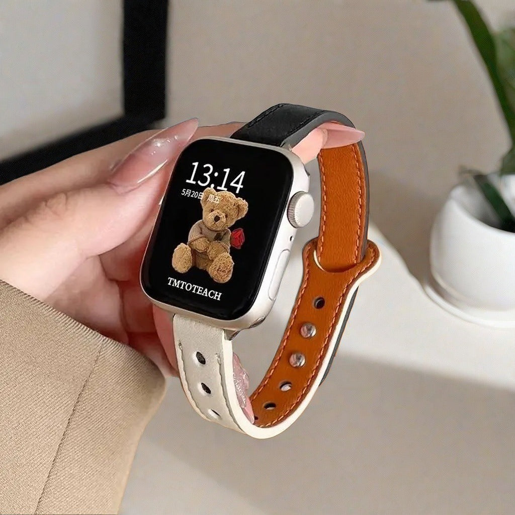 Suitable For Watch Double Nail Thin Strap - Luxurieglam