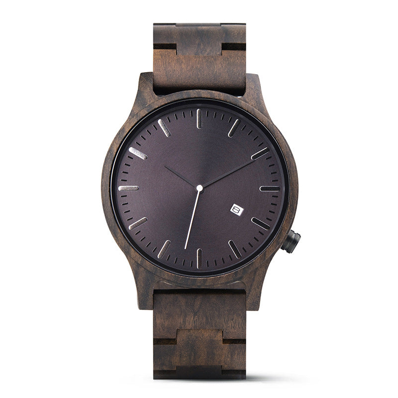Wood Quartz Pointer Watch Men - Luxurieglam