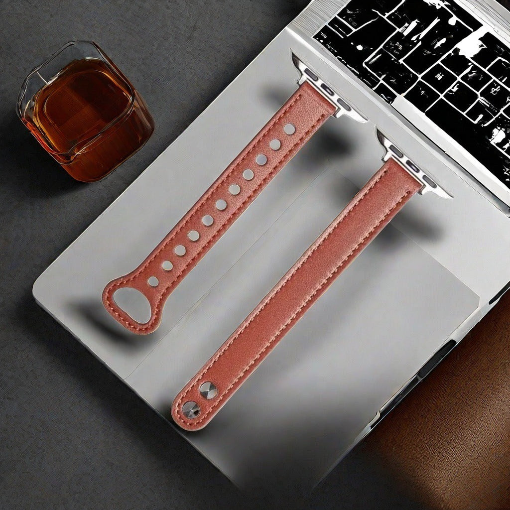 Suitable For Watch Double Nail Thin Strap - Luxurieglam