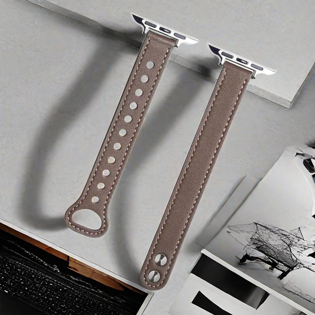 Suitable For Watch Double Nail Thin Strap - Luxurieglam