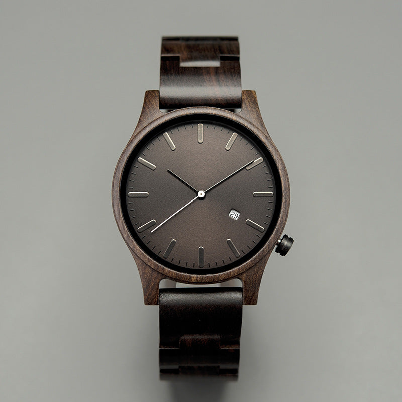 Wood Quartz Pointer Watch Men - Luxurieglam