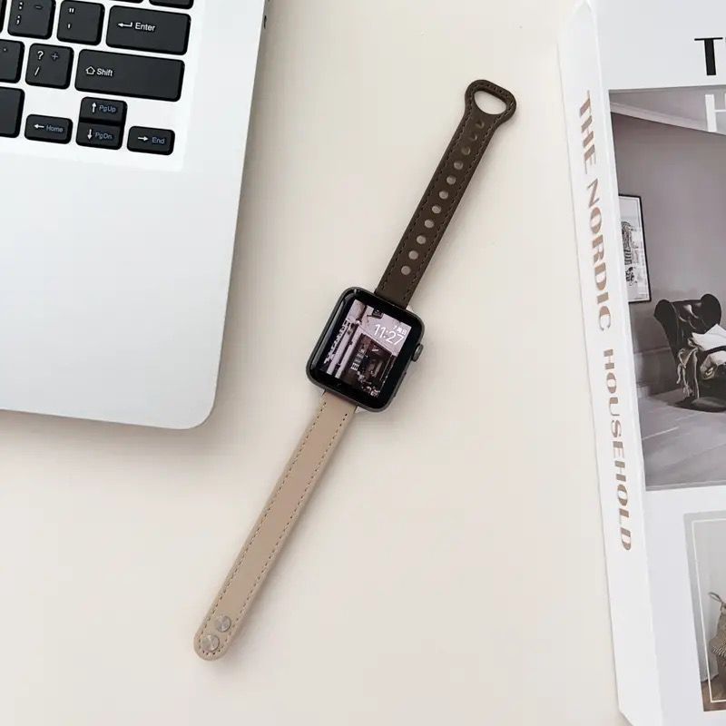 Suitable For Watch Double Nail Thin Strap - Luxurieglam