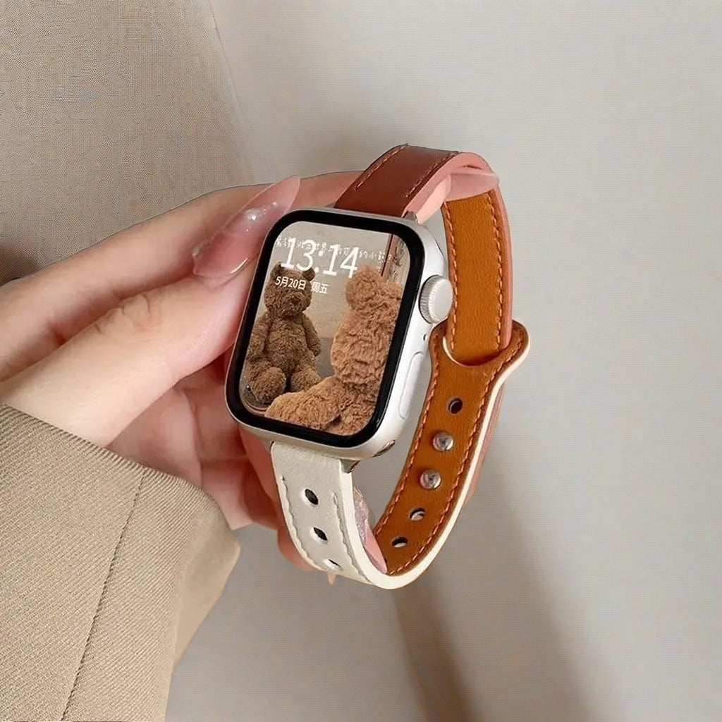 Suitable For Watch Double Nail Thin Strap - Luxurieglam
