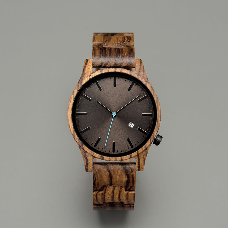 Wood Quartz Pointer Watch Men - Luxurieglam