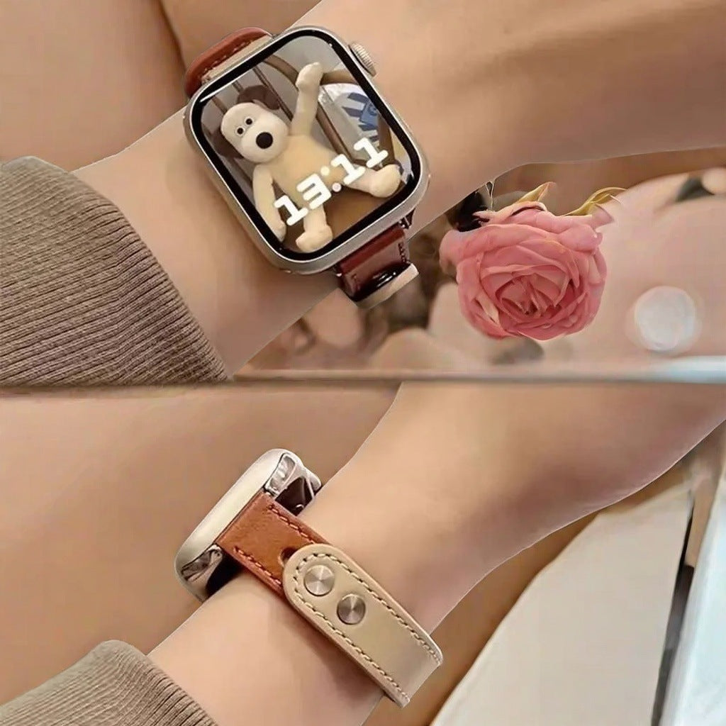 Suitable For Watch Double Nail Thin Strap - Luxurieglam