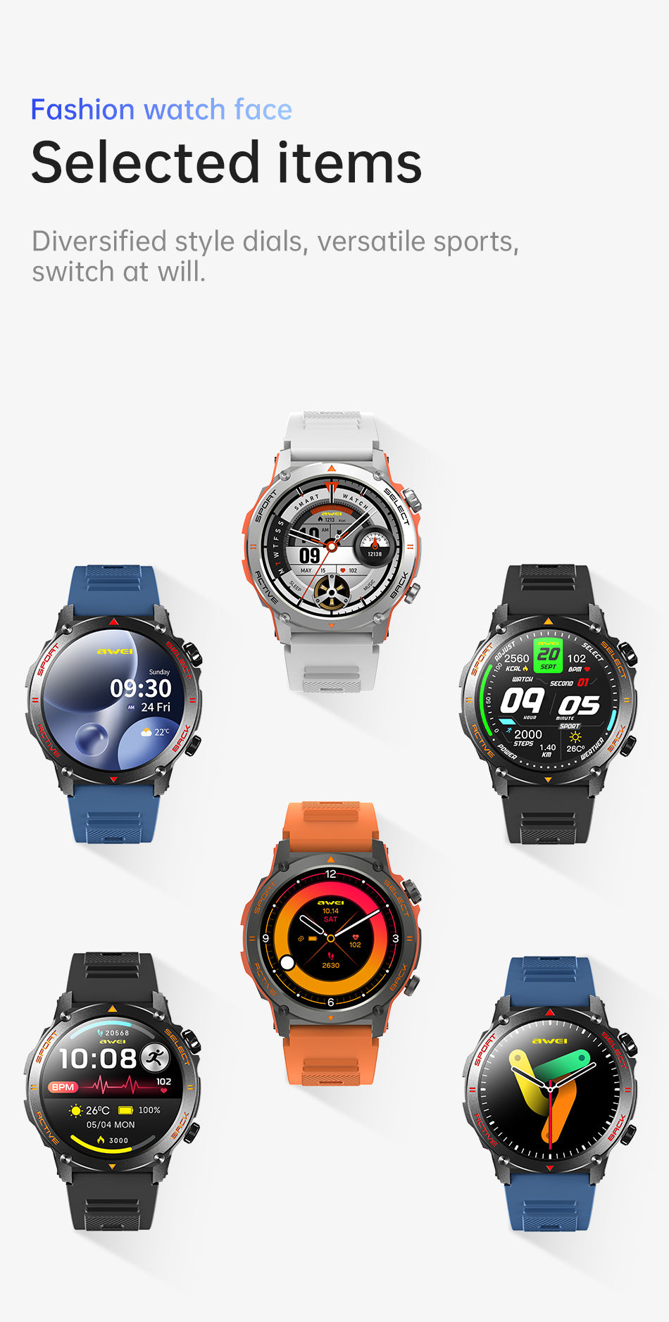 AWEI AMOLED Smartwatch H52 - Luxurieglam
