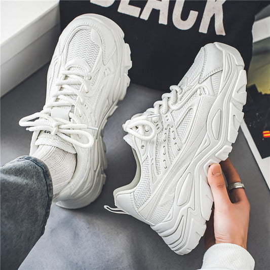 Men's Casual Shoes Hong Kong Style Shoes Breathable Increased - Luxurieglam