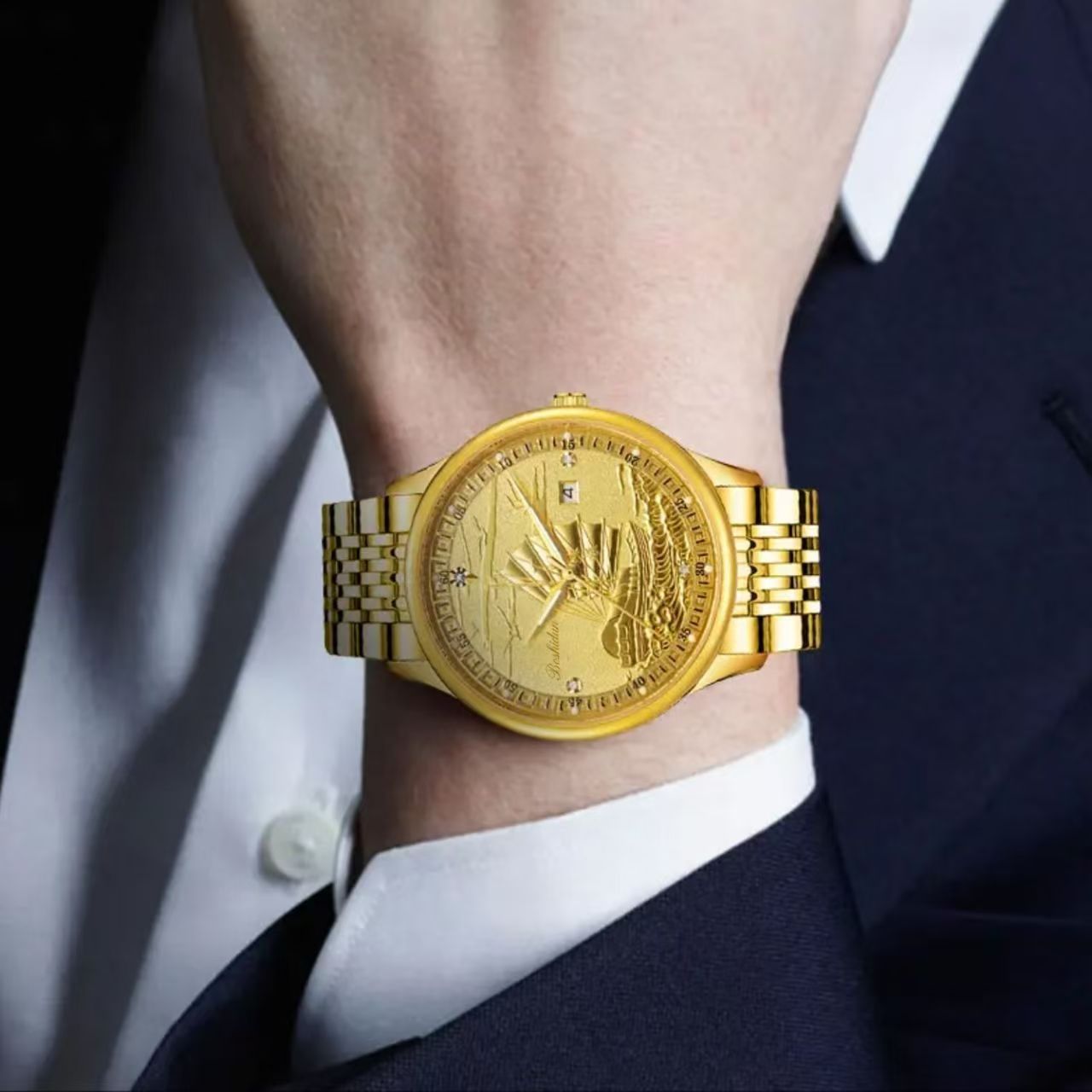 Smooth Sailing Calendar Night Light Waterproof Men's Watch - Luxurieglam