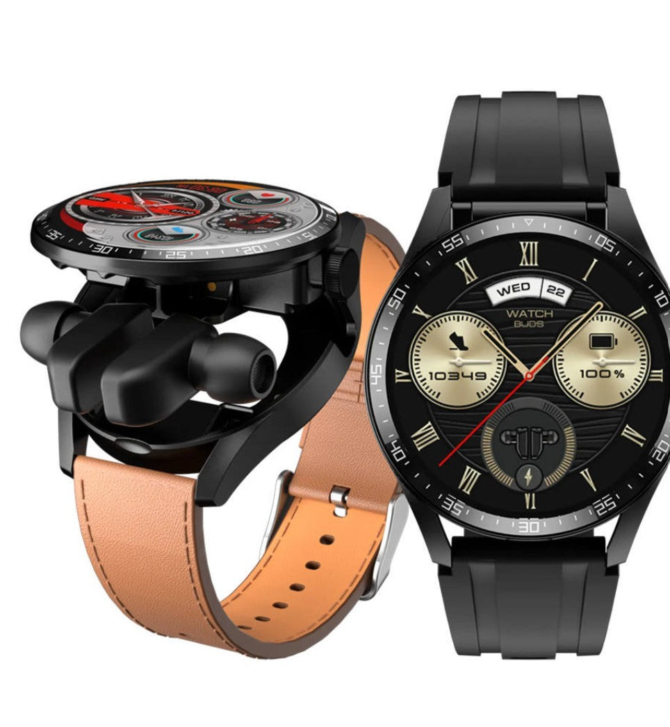 2 In 1 HI-FI Wireless Earphones Men Smart Watch - Luxurieglam