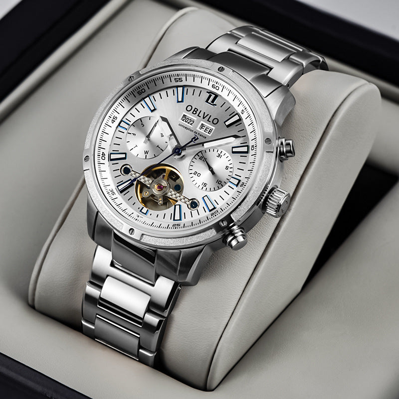 AetherCore™ Skeleton Chronograph for Men - Luxurieglam