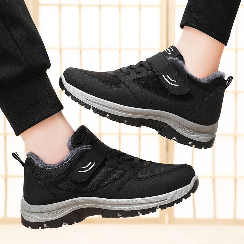 Winter Warm Walking Shoes – Cotton Boots with Velcro Closure for Men & Women - Luxurieglam