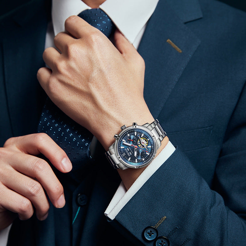 AetherCore™ Skeleton Chronograph for Men - Luxurieglam