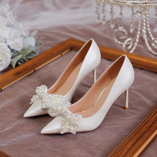Women's Stiletto Bridal Heel - Luxurieglam